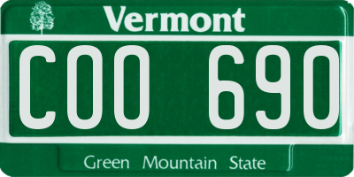 VT license plate COO690