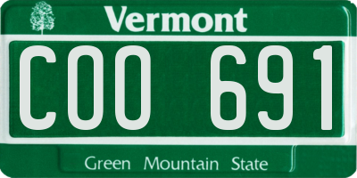 VT license plate COO691
