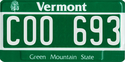 VT license plate COO693