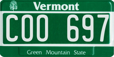 VT license plate COO697