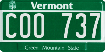 VT license plate COO737