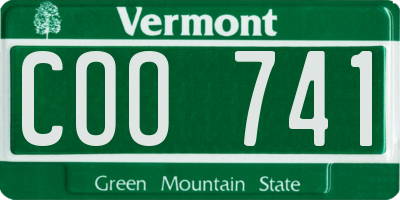 VT license plate COO741