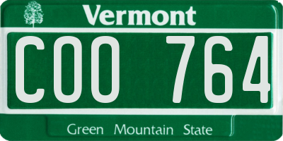 VT license plate COO764