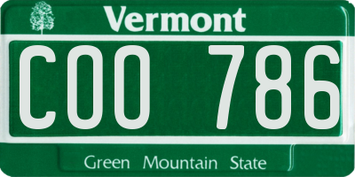VT license plate COO786