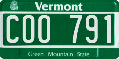VT license plate COO791