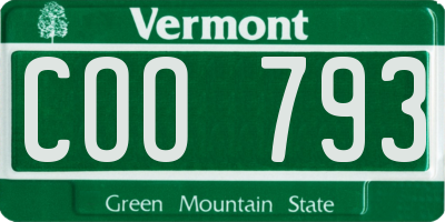 VT license plate COO793