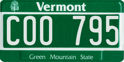VT license plate COO795