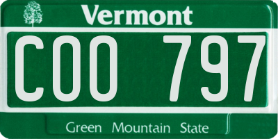 VT license plate COO797