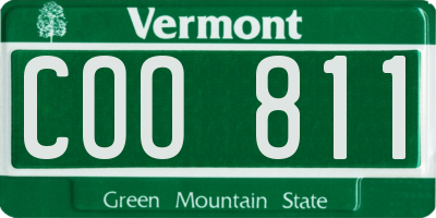 VT license plate COO811