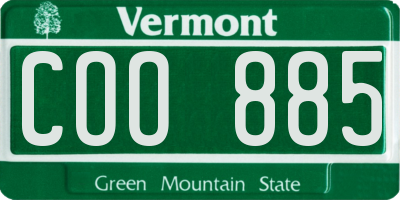 VT license plate COO885