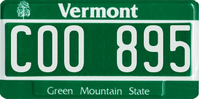 VT license plate COO895