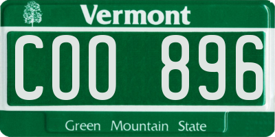 VT license plate COO896