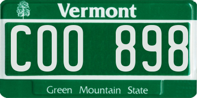 VT license plate COO898