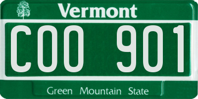 VT license plate COO901