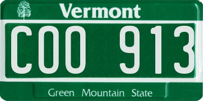 VT license plate COO913