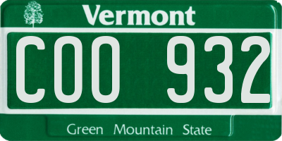 VT license plate COO932