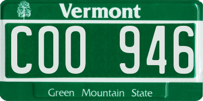 VT license plate COO946
