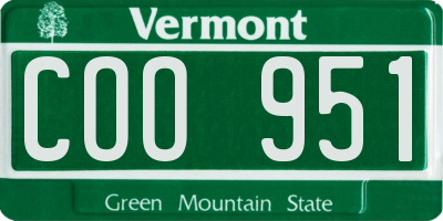 VT license plate COO951