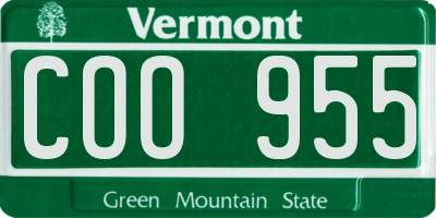VT license plate COO955