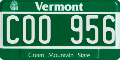 VT license plate COO956