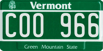 VT license plate COO966