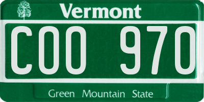 VT license plate COO970