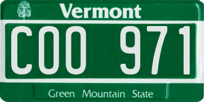 VT license plate COO971