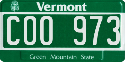 VT license plate COO973