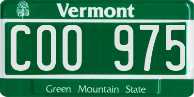VT license plate COO975
