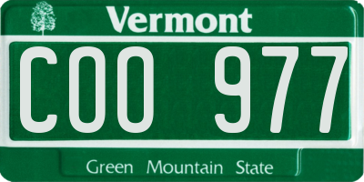 VT license plate COO977