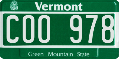 VT license plate COO978