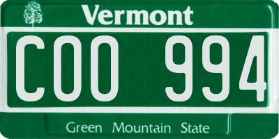 VT license plate COO994