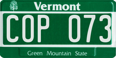 VT license plate COP073