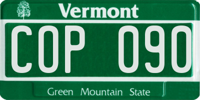VT license plate COP090