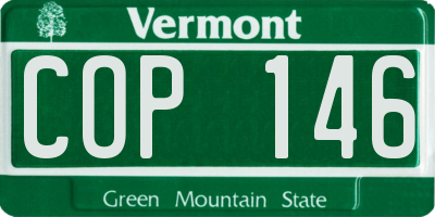 VT license plate COP146