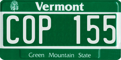VT license plate COP155