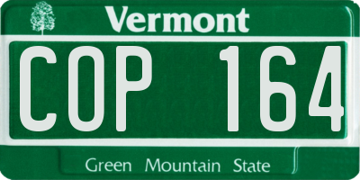 VT license plate COP164