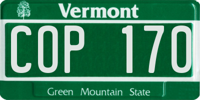 VT license plate COP170