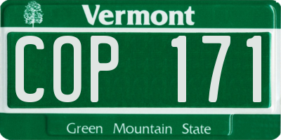 VT license plate COP171