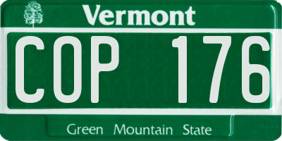 VT license plate COP176