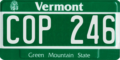 VT license plate COP246
