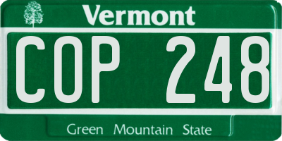 VT license plate COP248
