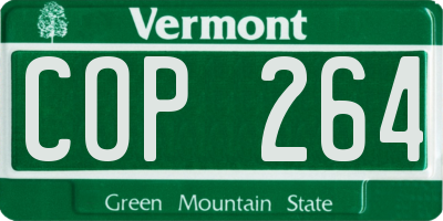 VT license plate COP264