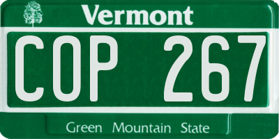 VT license plate COP267