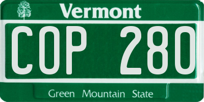 VT license plate COP280
