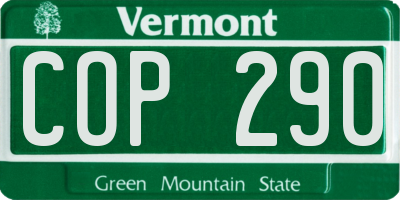VT license plate COP290