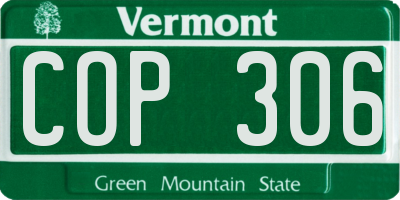 VT license plate COP306