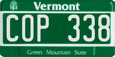 VT license plate COP338