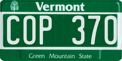 VT license plate COP370