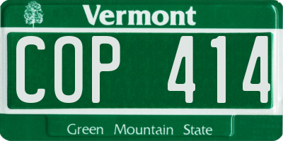 VT license plate COP414